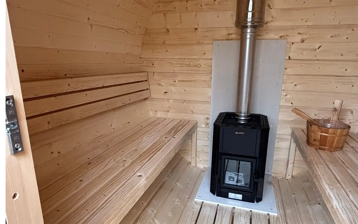 Sauna opalana drewnem